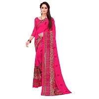 Stylish Georgette Multicoloured Saree with Blouse piece For Women Pack of 2-thumb3