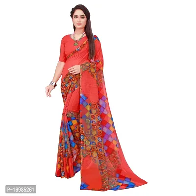 Stylish Georgette Multicoloured Saree with Blouse piece For Women Pack of 2-thumb4