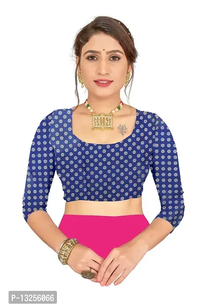 Stylish Art Silk Pink Self Pattern Saree with Blouse piece For Women-thumb5