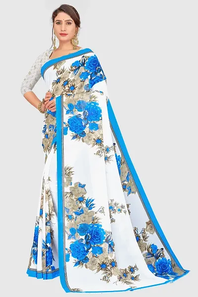  Georgette Saree with Blouse piece 