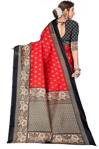 Stylish Art Silk Red Self Pattern Saree with Blouse piece For Women-thumb3