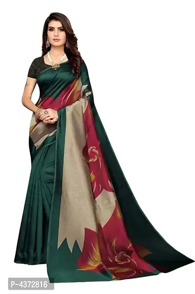 Green Art Silk Printed Sarees For Women-thumb0