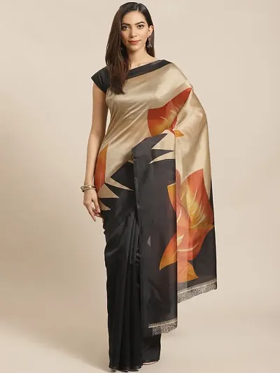 Trendy Printed Bhagalpuri Art Silk Sarees with Blouse Piece