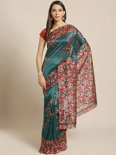 Stylish Bhagalpuri Art Silk Printed Sarees with Blouse Piece