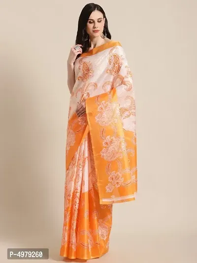 Attractive Art Silk Printed Saree without Blouse piece