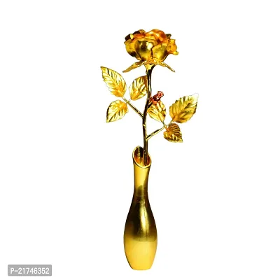 Artificial Gold Foil Rose In Vasenbsp;