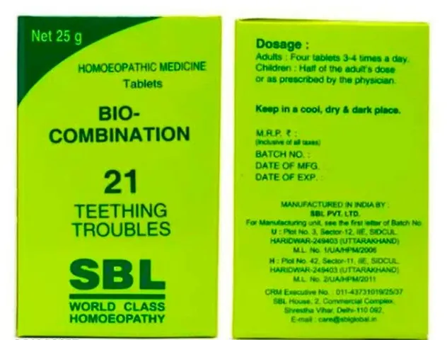 SBL BIO-COMBINATION 21 Teething Troubles pack of 2 (25 g * 25g)