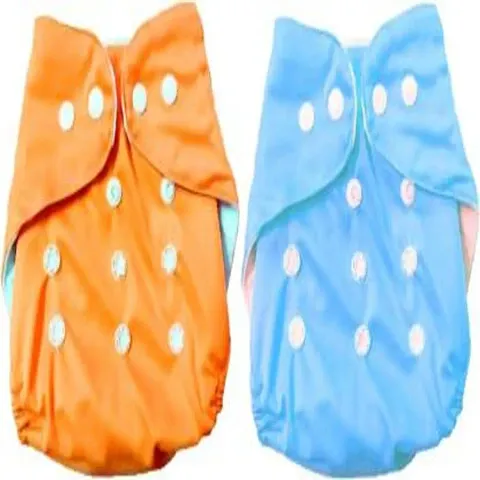 Washable Reusable Adjustable Baby Cloth Diaper (Set of 2)