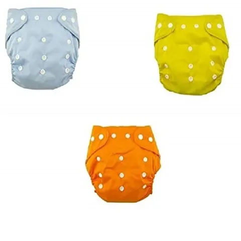 Washable Reusable Adjustable Baby Cloth Diaper (Set of 3)