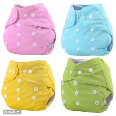 Baby Pocket Cloth Diapers Reusable Cloth Diapers Washable Adjustable Cloth Diapers One Size Adjustable Reusable Pack of 4