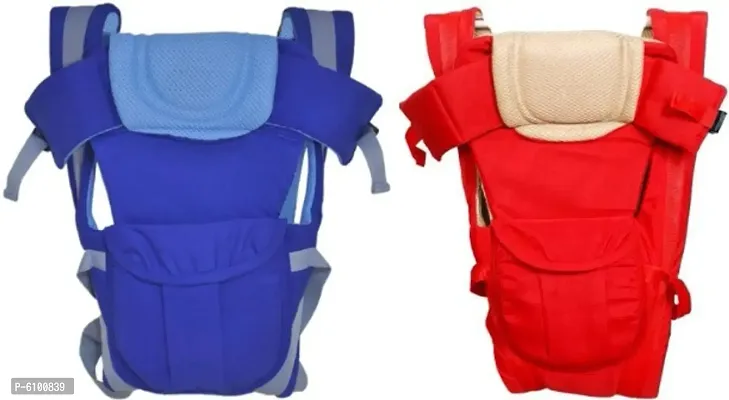 Pack of 2 Combo Kids 4-in-1 Adjustable Baby Carrier Cum Kangaroo Bag/Honeycomb Texture Baby Carry Sling/Back/Front Carrier for Baby with Safety Belt and Buckle Straps