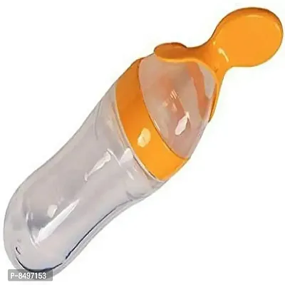 Feeding Spoon with Squeezy food Grade Silicone Feeder bottle , For Infant Baby, 90ml, BPA Free Multicolor-thumb4