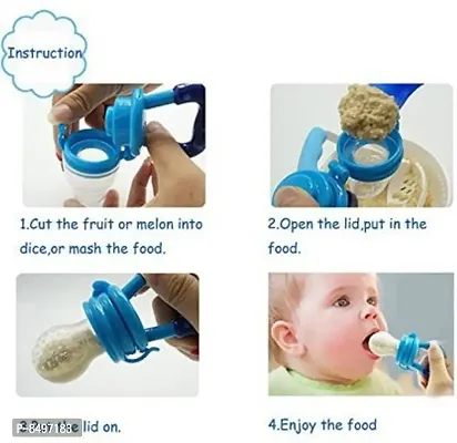 Silicone Food/Fruit Nibbler with Extra Mesh, Soft Pacifier/Feeder, Teether for Infant Baby, Infant, Joystar, BPA Free