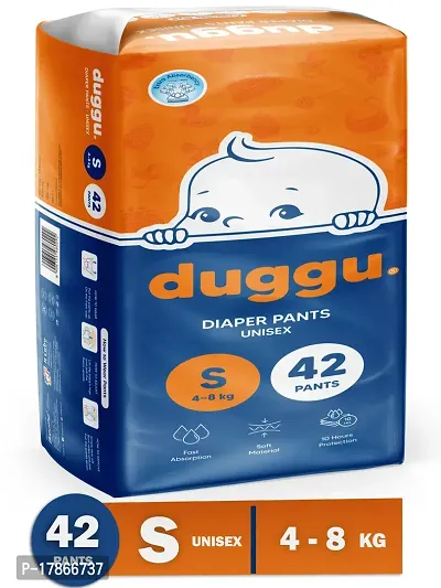 Duggu Baby Diapers Pants UP to 10 hrs Absorption 4 - 8 Kg - Smallnbsp;42 Pcs Pack of 1