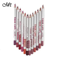 Me Now True Lips Lip Liner Pencil, Velvet Finish (Set of 12) - Multicolor-thumb1