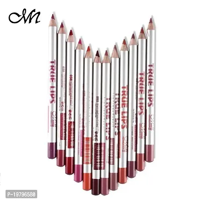 Me Now True Lips Lip Liner Pencil, Velvet Finish (Set of 12) - Multicolor-thumb2