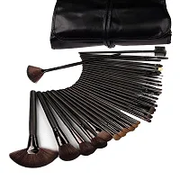 lele? Makeup brush set of 24 with leather pouch Makeup Brushes for Women  Girls, Eyeliner, Eye Shadow, Eye Brow, Foundation, Powder Liquid Cream Blending Brush,-thumb4