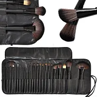 lele? Makeup brush set of 24 pcs. with leather pouch Makeup Brushes for Women  Girls, Eyeliner, Eye Shadow, Eye Brow, Foundation, Powder Liquid Cream Blending Brush,-thumb3