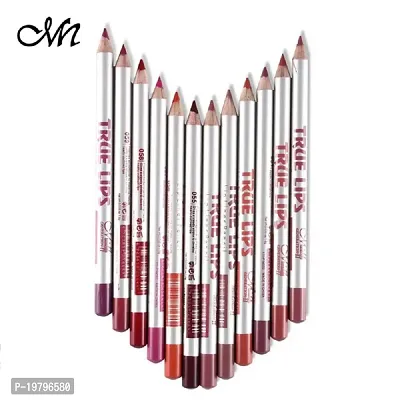 Me Now True Lips Lip Liner Pencil, Velvet Finish (Set of 12) - Multicolor-thumb0