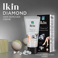 Ikin Diamond Hair Remover Cream 60gm, Pack of 3 (3 x 60g) Hair Removal Cream for Women | Suitable for Legs, Underarms  Bikini Line | 2x Longer Lasting Smoothness than Razors-thumb1