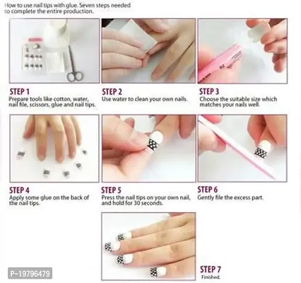 lele? artificial nails 100 with glue-thumb5