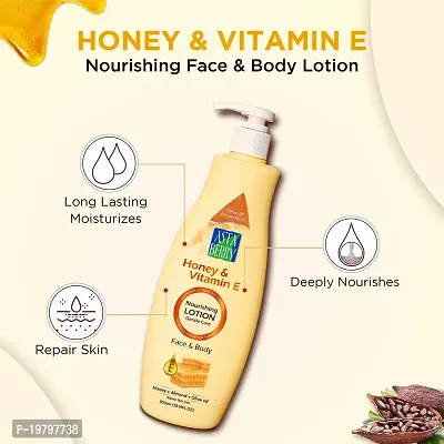 Astaberry Honey  Vitamin E Moisturizing Face  Body Lotion 300ml - Nourishes  Hydrates | Goodness of Honey, Almond  Olive Oil Pack of 2, (2 x 300ml)-thumb3