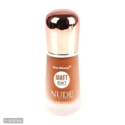 Lele Kis Beauty 6 in 1 Matte Foundation Nude shade with full coverage (45g.)-thumb3