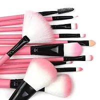 Makeup Brush Set with storage barrel box | Eyeshadow Blending cosmetics Brush Kit|12 pc Makeup brush set| (Light Pink)-thumb3