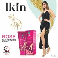 Ikin Rose Hair Remover Cream 60gm, Pack of 3 (3 x 60g) Hair Removal Cream for Women | Suitable for Legs, Underarms  Bikini Line | 2x Longer Lasting Smoothness than Razors-thumb2