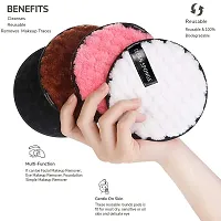 lele Reusable Multi-functional Makeup Removal Facial Round Shape Cleansing Pads (Pack of 4)-thumb1