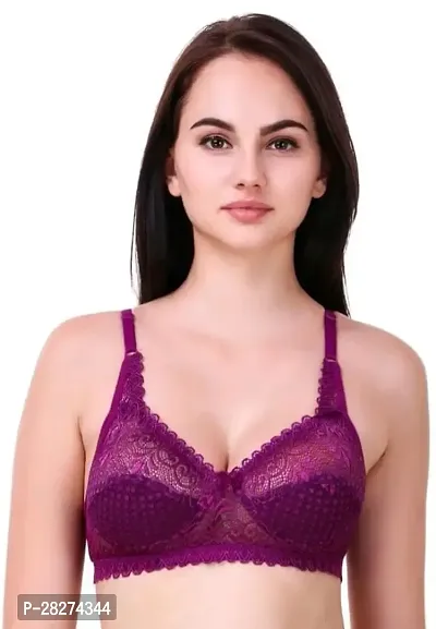 Stylish Net Solid Bras For Women Combo Of 4-thumb2