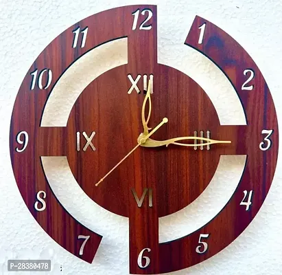 Designer Brown Plastic Analog Wall Clock-thumb0