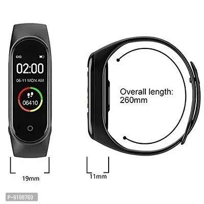 M4 Smart Band M4 ndash; Fitness Band 1.1-inch Color Display USB Charging Activity Tracker Menrsquo;s and Womenrsquo;s Health Tracking Compatible All Androids iOS Phone-thumb2