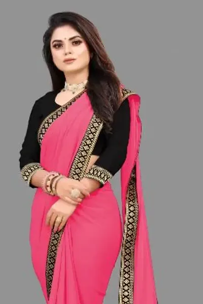 Trending Georgette Saree with Blouse piece 