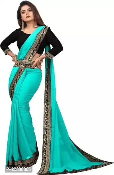 Stylish Fancy Designer Georgette Saree With Blouse Piece For Women-thumb0