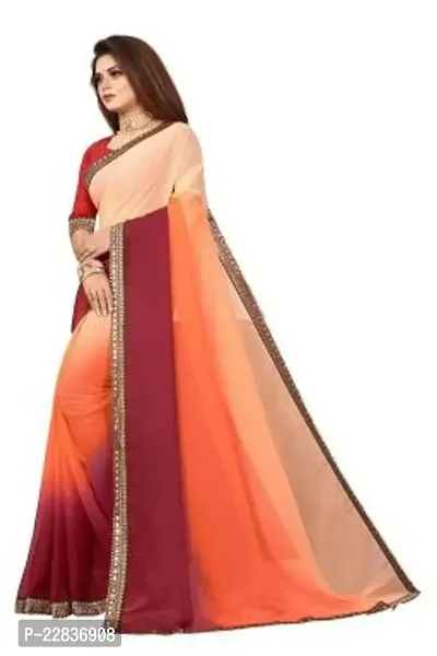 Stylish Fancy Designer Georgette Saree With Blouse Piece For Women-thumb2