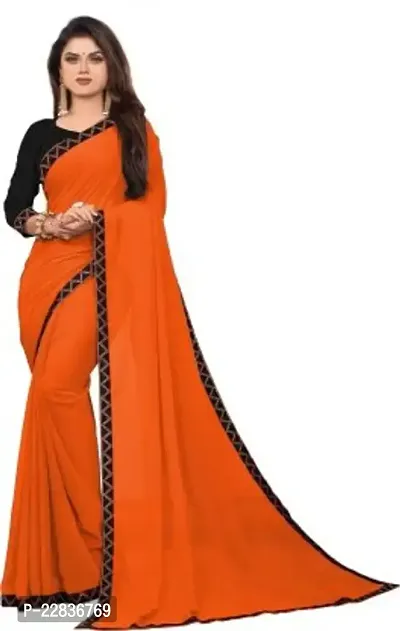 Stylish Fancy Designer Georgette Saree With Blouse Piece For Women-thumb0