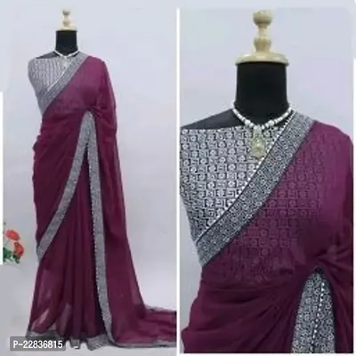 Stylish Fancy Designer Georgette Saree With Blouse Piece For Women-thumb0