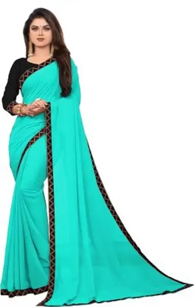 Must Have Georgette Saree with Blouse piece 