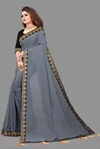 Stylish Fancy Designer Georgette Saree With Blouse Piece For Women-thumb1