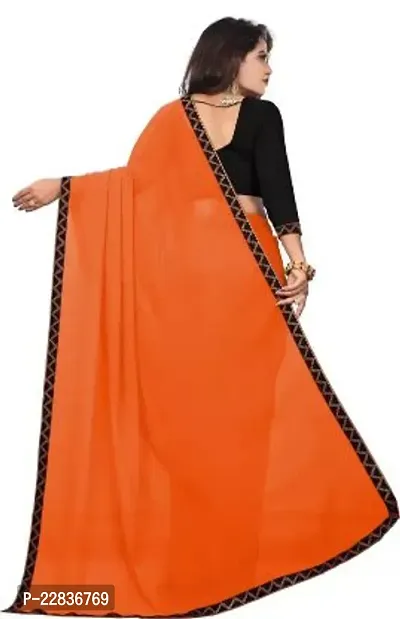 Stylish Fancy Designer Georgette Saree With Blouse Piece For Women-thumb2