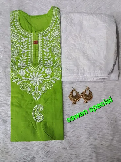 Special Independence Day Cotton Embroidered Kurta Pant Set