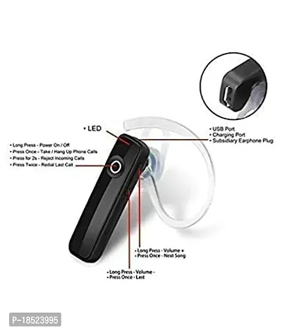 Bluetooth Truly Wireless In Ear Earbuds With Mic Single Earpiece K1, Single Ear For All Smartphones-thumb4