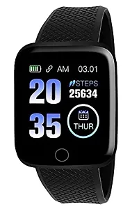 D116 Fitness Smart Band Activity Tracker Smartwatch with Sleep Monitor, Step Tracking, Heart Rate Sensor for Men, Women, Kids (Black)-thumb1