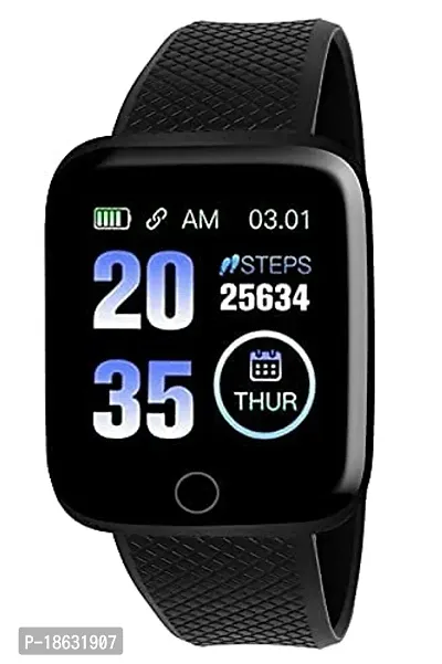 D116 Fitness Smart Band Activity Tracker Smartwatch with Sleep Monitor, Step Tracking, Heart Rate Sensor for Men, Women, Kids (Black)-thumb2