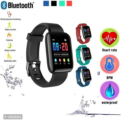 Boat Smart Watch - Id116 Bluetooth Smart Watch for Men Women, Smartwatch Touch Screen Bluetooth Smart Watches for Android iOS Phones Wrist Phone Watch, Daily Activity Tracker, Heart Rate Sensor-thumb0