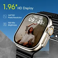 boast S8 Ultra Watch 49mm Latest Bluetooth Calling Series 8 AMOLED High Resolution with All Sports Features  Health Tracker, 5 Days Long Wireless Charging Battery, Bluetooth Unisex Smart Watch Black-thumb1