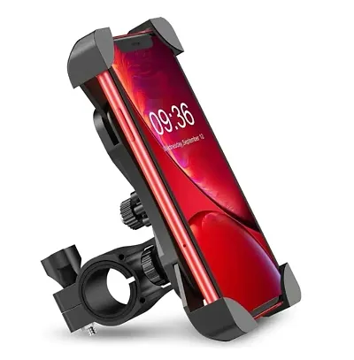 Bike Phone Mount Anti Shake and Stable Cradle Clamp with 360deg; Rotation Bicycle Phone Mount/Bike Accessories/Bike Phone Holder -Black, Plastic