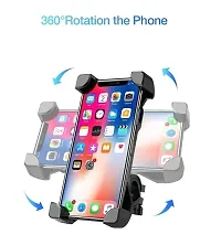 Bike Phone Mount Anti Shake and Stable Cradle Clamp with 360deg; Rotation Bicycle Phone Mount/Bike Accessories/Bike Phone Holder -Black, Plastic-thumb4