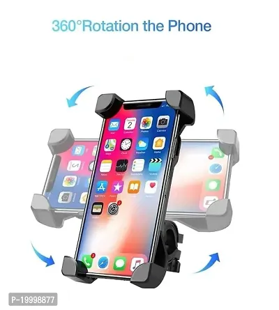 Bike Phone Mount Anti Shake and Stable Cradle Clamp with 360deg; Rotation Bicycle Phone Mount/Bike Accessories/Bike Phone Holder -Black, Plastic-thumb5